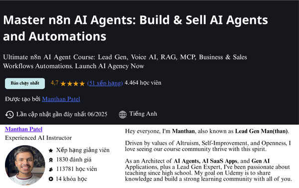 Khóa Học Master n8n AI Agent